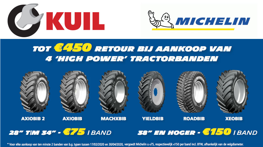 lengte Goed doe niet Tot €450 retour bij aankoop van 4 high power Michelin tractorbanden + kans  op Zen@Terra luchtdrukwissel systeem! | Kuil Banden
